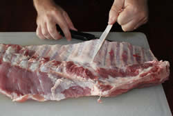 Remove membrane from ribs
